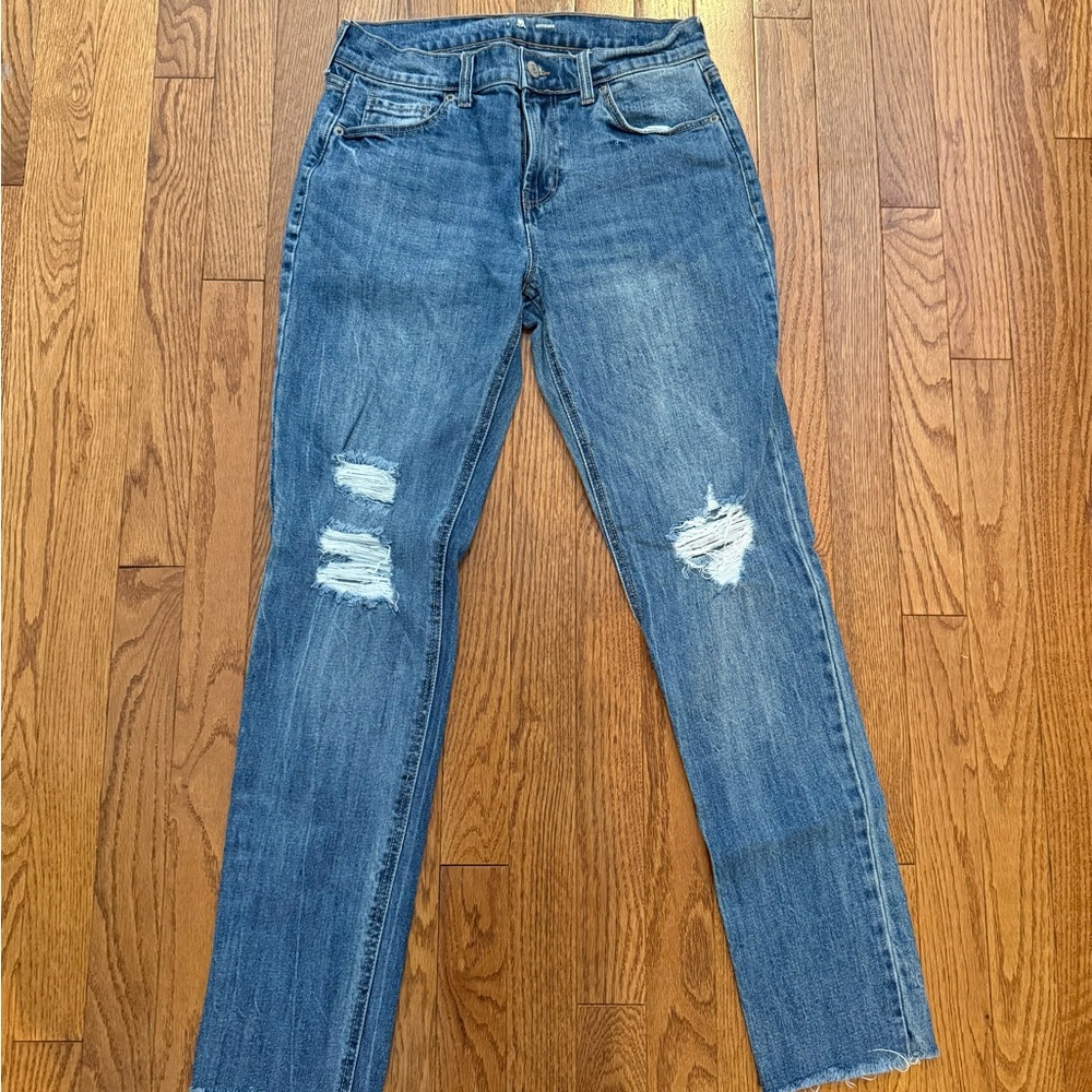 Old Navy Distressed Boyfriend Straight Jeans